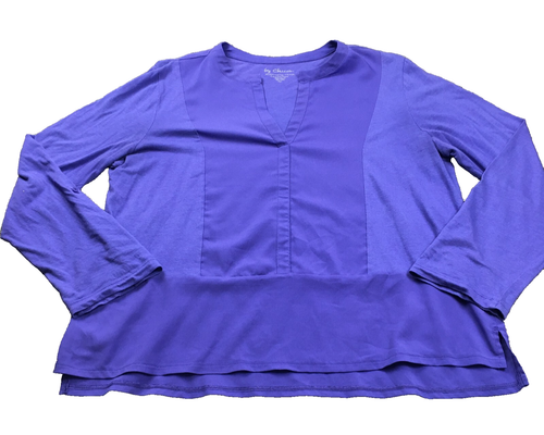 Top túnica mujer By Chicos talla 3 US XL periwinkle mangas largas