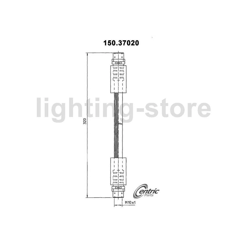 Manguera hidráulica de freno delantero trasero piezas centradas para Porsche 1997-2013 4 piezas Foto 3 de 4