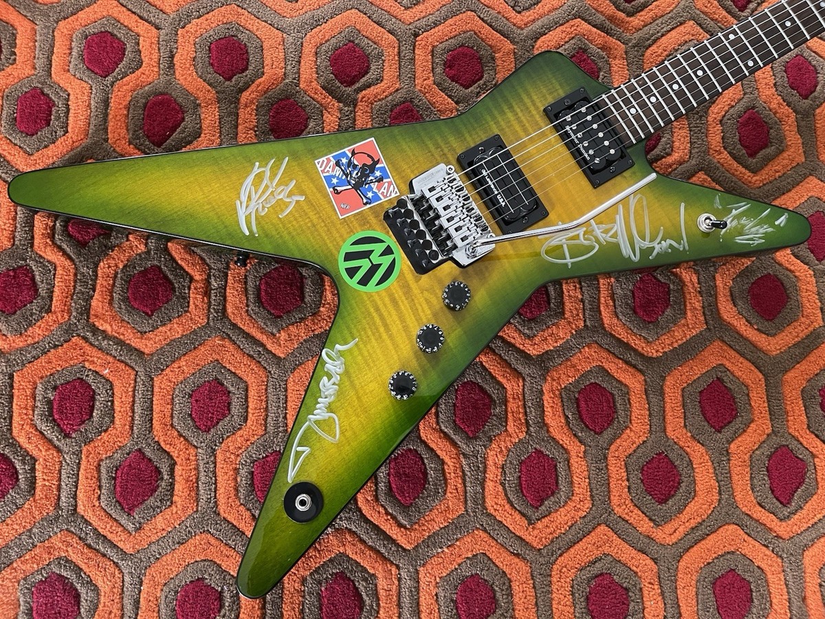 WASHBURN DIMEBAG DARRELL DIME SLIME 333 SIGNED GUITAR VINNIE PAUL