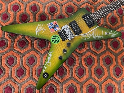 WASHBURN DIMEBAG DARRELL DIME SLIME 333 SIGNED GUITAR VINNIE PAUL