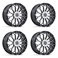 Set 4 24 Asanti Black Ab051 Envoy Black Machined Face 24x10 5x112 5x120 35mm Ri