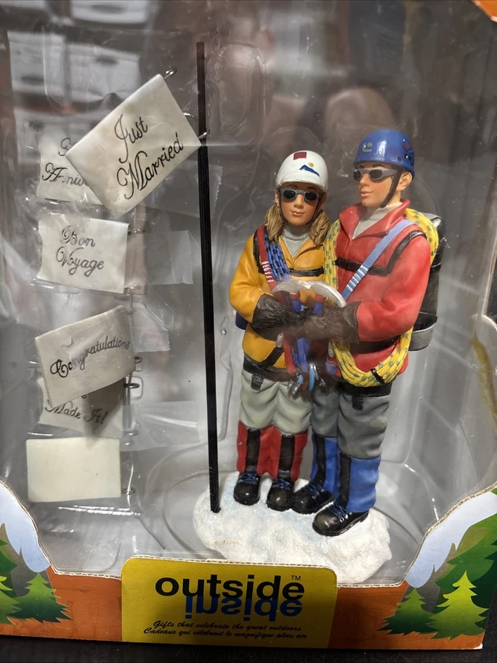 Único Exterior Interior Pastel Topper Montañeros Matrimonio Aniversario Especial Foto 2 de 4