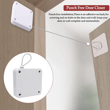 Punch-Free Automatic Sensor Door Closer Adjustable Surface Door Stop Bracket Pul