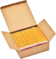 Wood-Cased #2 HB Pencils, Yellow, Pre-Sharpened, Bulk Pack, 240 Pencils