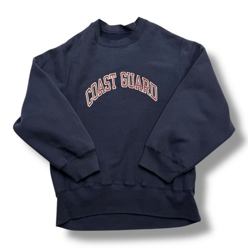 Vintage Us Coast Guard Crew Neck Sweatshirt Long Ribbing Small Navy