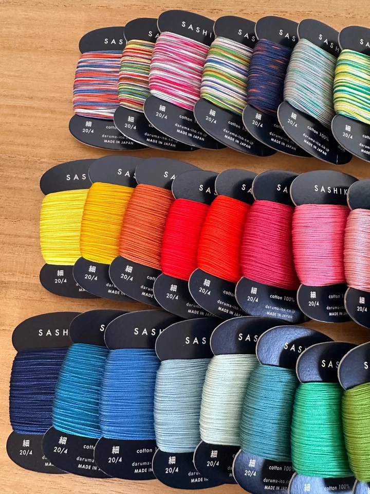 Japanese Sashiko Thread Set 37Colors Embroidery Sewing Daruma  Quilting - Image 2 of 4