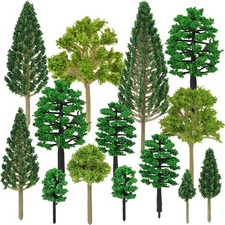 14pcs Mixed Model Trees for Diorama Crafts