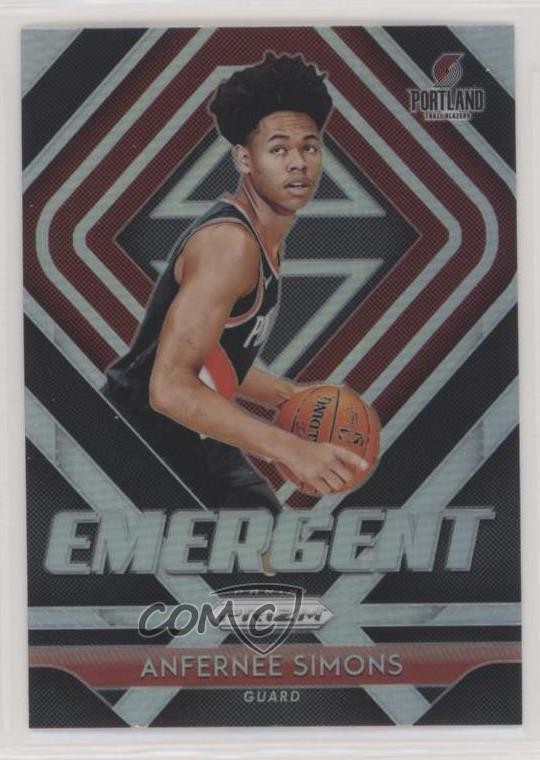 2018-19 Panini Prizm Emergent Silver Prizm Anfernee Simons #24 0g90