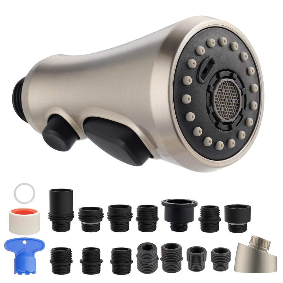 HIBBENT Kitchen Faucet Head Replacement - Pull down Sprayer for Moen, Delta & American