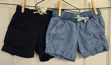 2 Pairs Girls Wonder Nation Pull On Shorts, Size XS 4-5
