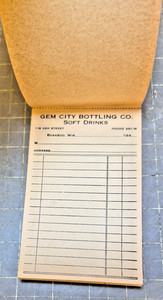 1940s Gem City Bottling Co. Soft Drinks Baraboo Wisconsin Receipt Booklet c