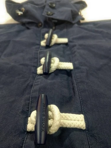 Rare Vintage Paul & Shark Hybrid Duffle Coat Jacket Wool Knit Men's Size M Italy image 22