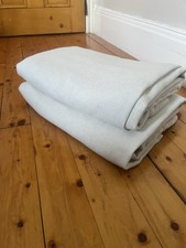 Pair Thick Lined Linen Blend MADE Floor Length (250cm) Curtains Excellent Cond