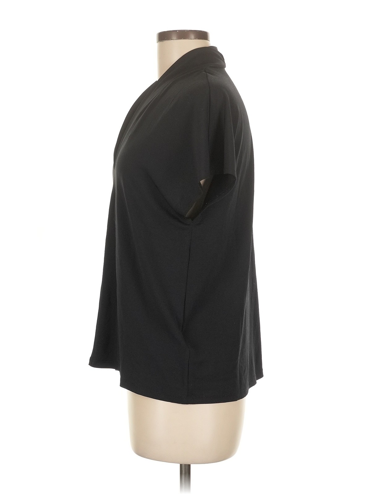 H&M Women Black Short Sleeve Blouse M thumbnail 4