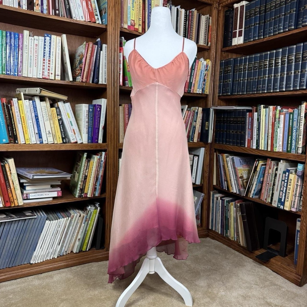 express pink silk dress Express Women's Blush Pink Maxi Satin Kimono Wrap Dress Belted Size Small S New