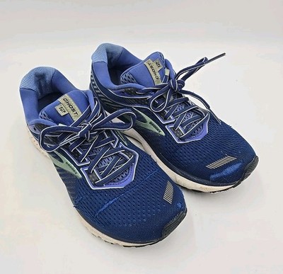 Brooks Womens Ghost 12 1203051B413 Blue White Running Shoes Sneakers Size 9 B