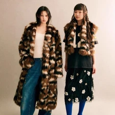 New Luxury Winter Women's Brown Warm Real Fox Fur Coat Thicken Sleeveless Vests