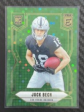 2025 Donruss Elite Jack Bech #177 RC Green Disco Las Vegas Raiders