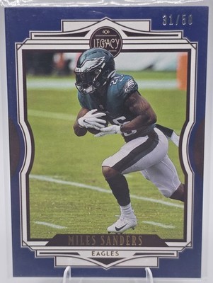 2021 Panini Legacy Miles Sanders #8 Blue 31/50 Eagles