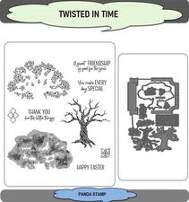 TWISTED IN TIME  Stamps and Cutting Dies Scrapbooking DIY Card Making Craft