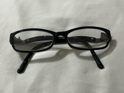 Guess GU2247 BLK Eyeglasses Frames Tortoise Rectangular Full Rim 52-16-135