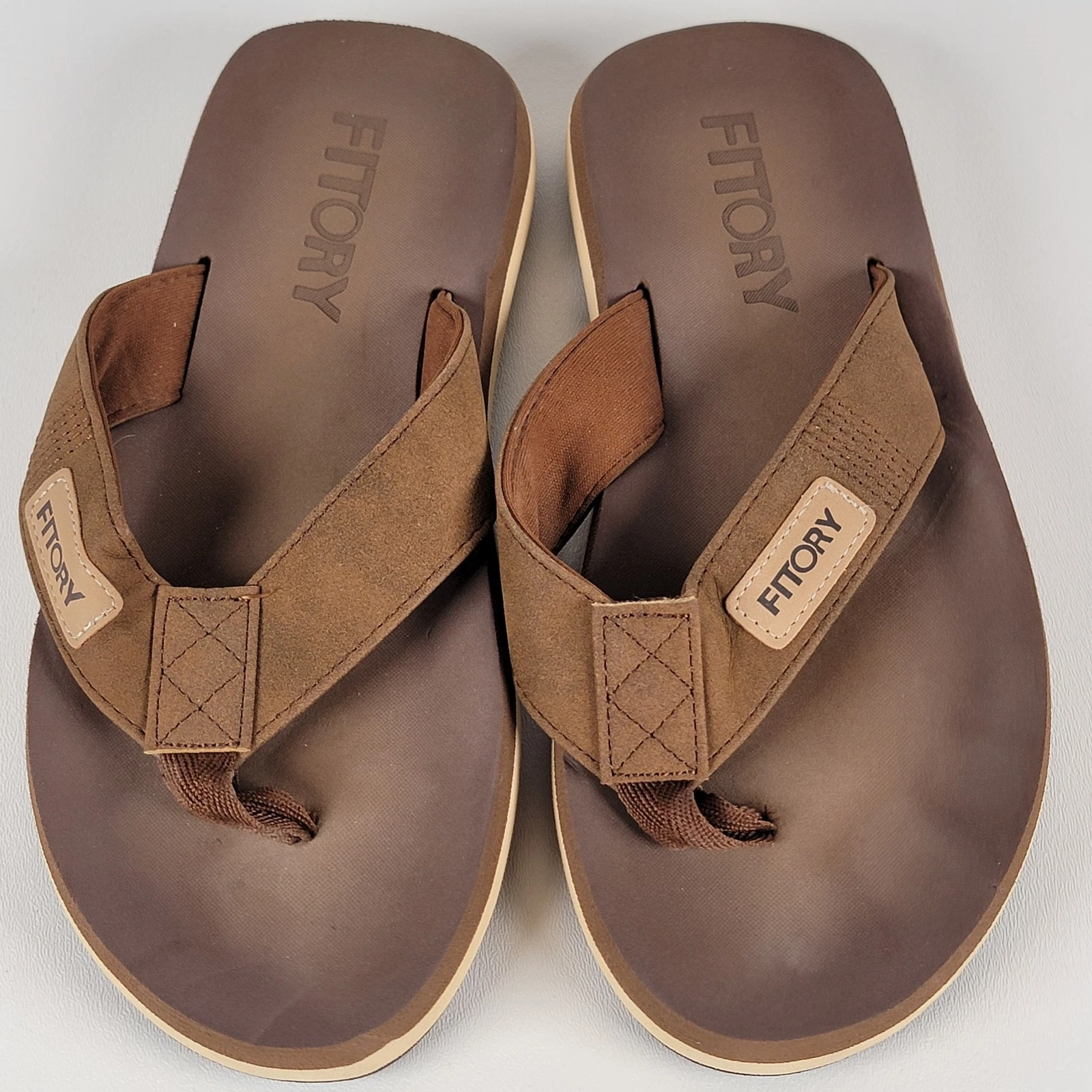 Fitory Men’s Flip-Flops, Thongs Sandals Comfort for Beach Size 6/39 Brown
Opens in a new window or t