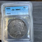 1921 Peace Silver Dollar $1 - Certified ICG MS65 (Gem BU UNC) - $2,900 Value!