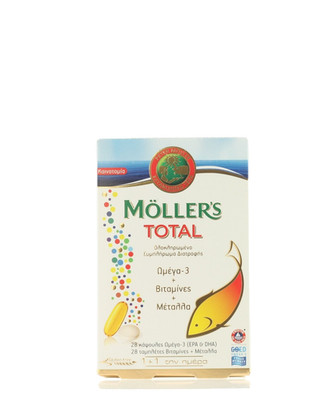 Mollers Total Omega-3,Vitamins,  Minerals 28 Capsules & 28 Tablets- FEDEX EXPRES