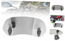 Motorcycle Windscreen Extension, Adjustable Clip-on Wind Deflector, Tawny