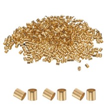 500 Pcs Tube Crimp Beads, 2x2mm Crimp Beads for Jewelry Making, Light Gold