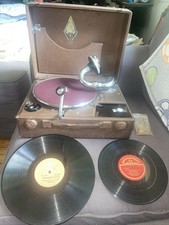 Rare 1930s Portable Gramophone Phonograph Patephone USSR SOVIET Vintage