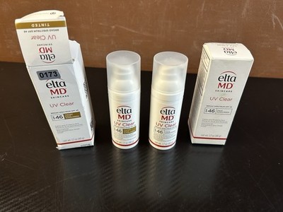 2 pack EltaMD Skincare UV Clear +  Tinted Broad-Spectrum SPF 46  Sunscreen 1.7oz