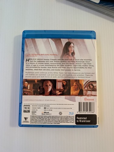 Hemlock Grove Season 2 Blu Ray Region B, VGC, FREE TRACKED AUST POST - Picture 2 of 5