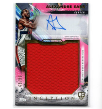 2024-25 Topps Inception Alexandre Sarr Pink Jumbo Auto RPA /99 Wizards Red Patch