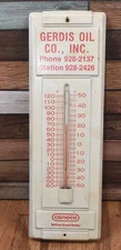 Vintage Conoco Gerdis Oil Co Algona IA Advertising Thermometer