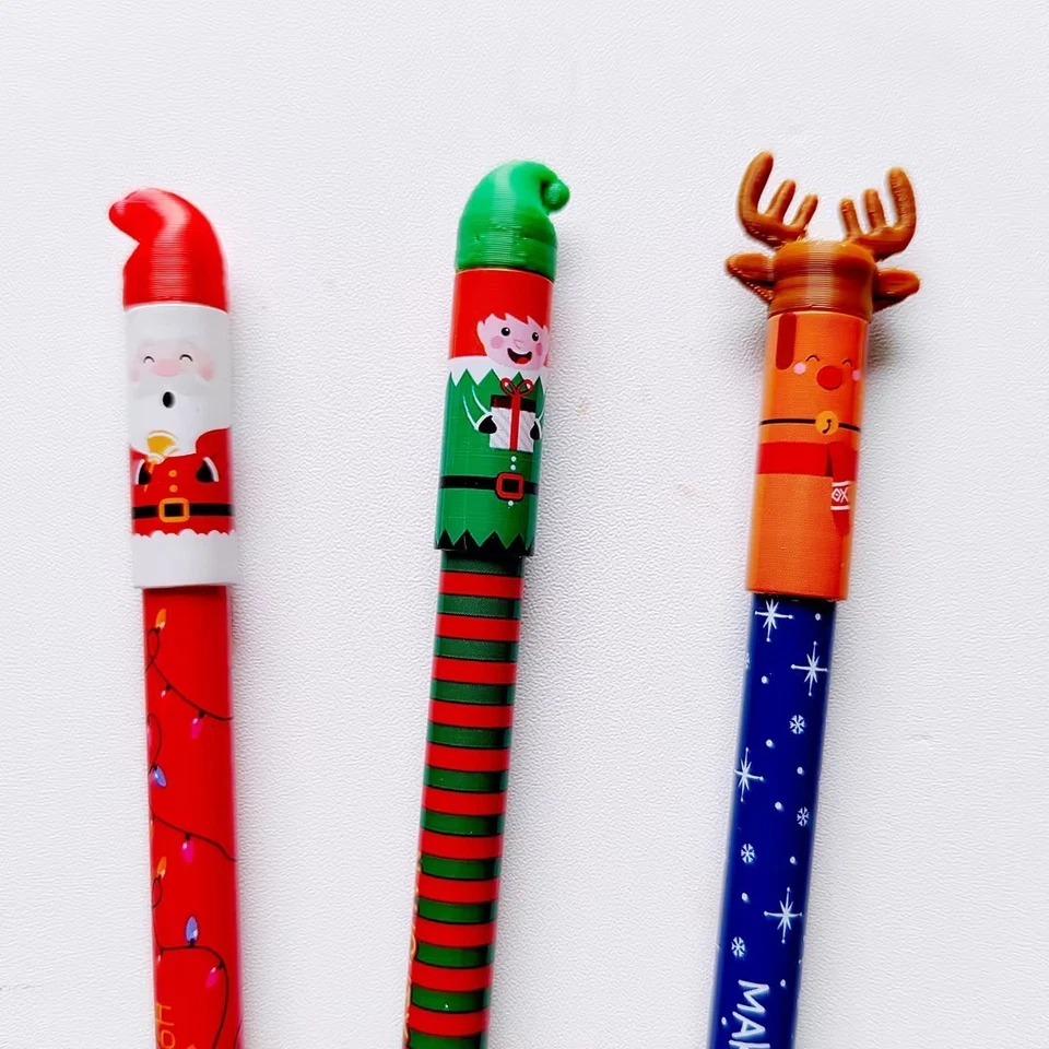 2025 Legami Erasable Gel Pen Christmas Set With 3 Gel Pen Santa Reindeer - Image 3 of 4