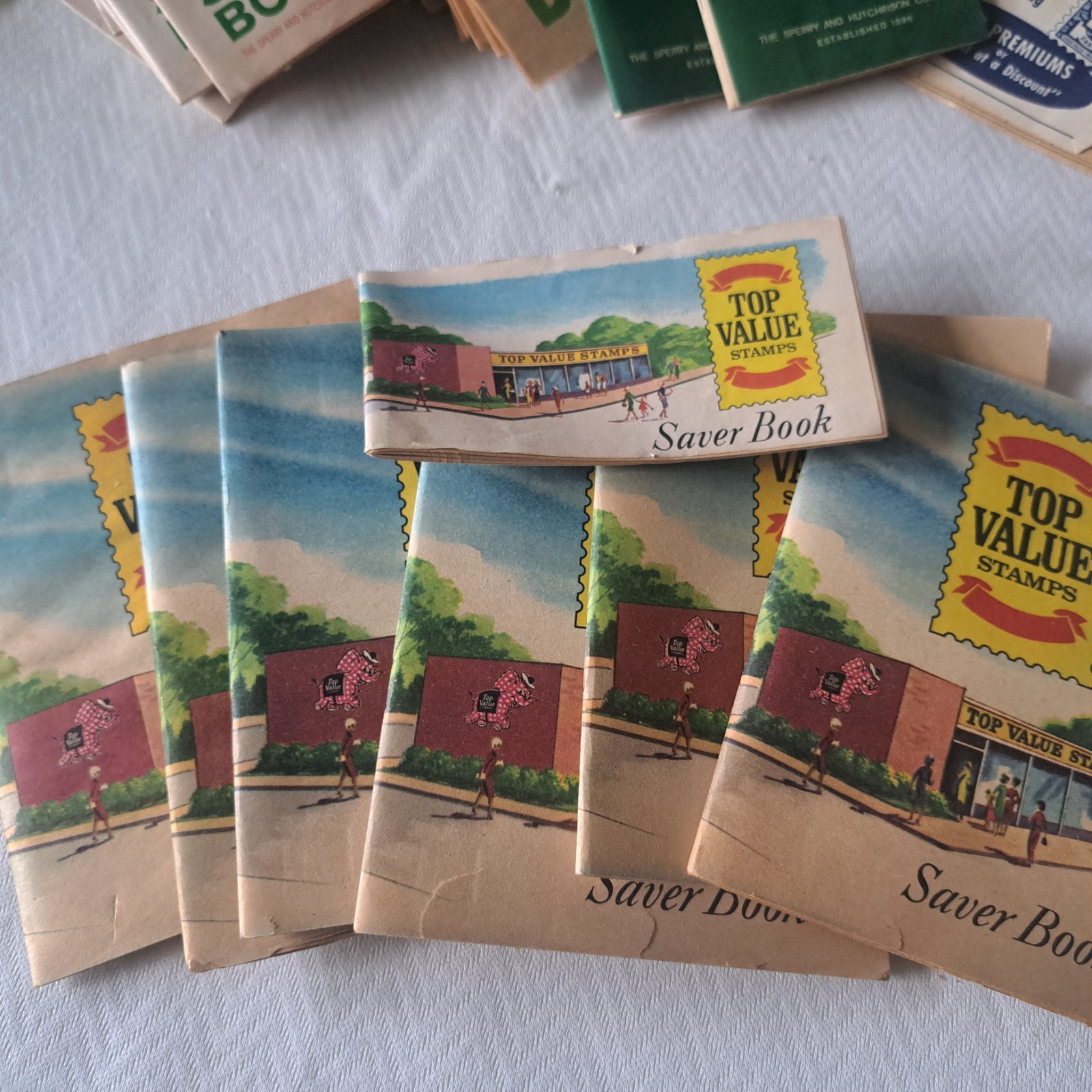 Vintage S&H Green Stamps Plaid Stamps Gold Bond Top Value  Huge Lot