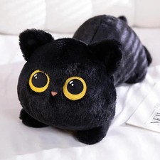 Soft Cat Plush Toy Pillow Cozy Hugging Doll for Bed, Couch Relaxation