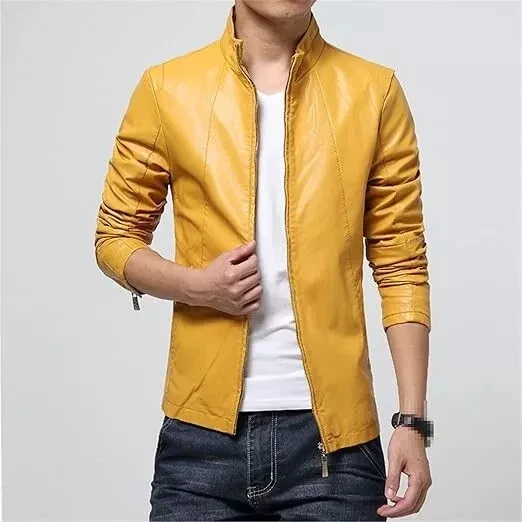 NEW Mens Leather Jacket Premium Fashion Leather Motorcycle Jacket Stylish Look