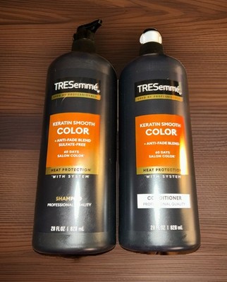 Tresemme Keratin Smooth Color Anti-Fade Shampoo/Conditioner Pump Set-28oz/Large