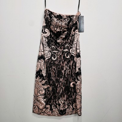 sue wong beaded strapless dress Sue Wong