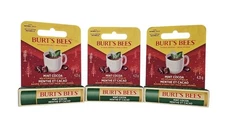 3 Pack Burt's Bee Limited MINT COCOA Moisturizing Lip Balm 0.15 oz 100% Natural 