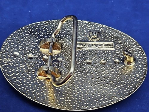 Longhorn Western Cowgirl Boho Chic Belt Buckle Gold Flowers Texas Vintage Rare - Picture 4 of 7