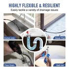 Drain Snake Unblocker 2 x 3 Metre Spirals, φ12 mm, with 6 Pieces Drain Cleaner photo 5