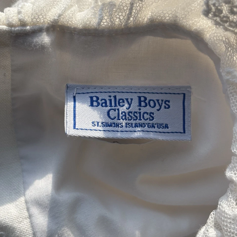 Vestido Bailey Niños Niña Talla 6 Lino Algodón Boda Flor Niña Vacaciones Campesino De Colección Foto 3 de 4