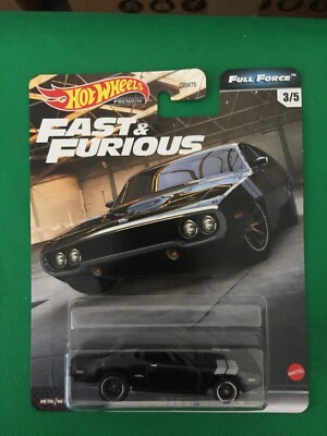 Mattel Hot Wheels Fast & Furious '71 Plymouth GTX 3/5 - 1:64 Scale Diecast Car, Black - View #2
