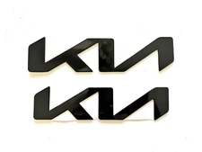 2PCS Gloss Black Replacement Front Rear Emblems For 2023-25 KIA Telluride X pro
