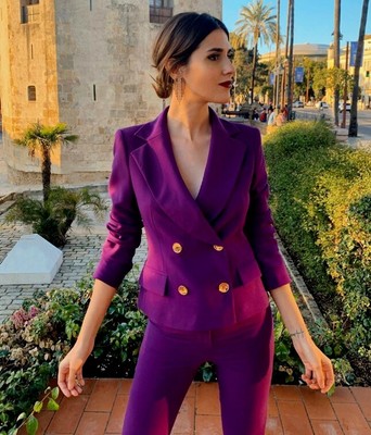 zara purple blazer