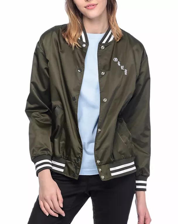 Wmns hooligans satin bomber clearance jacket