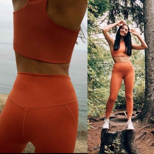 Neu Girlfriend Collective Capri-Leggings Damen S orange hohe Taille kompressiv - Bild 2 von 13